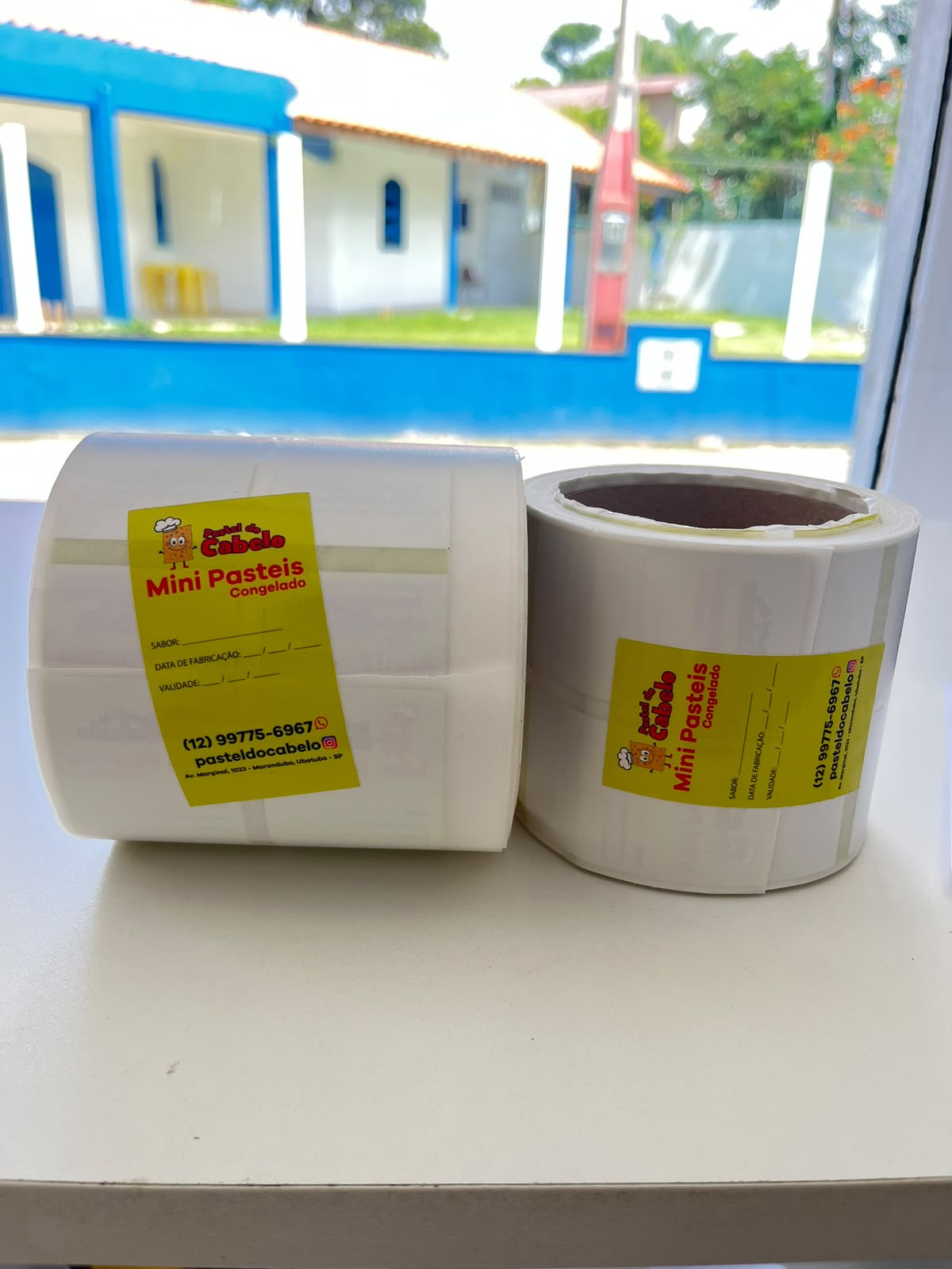 Rolos de rótulos adesivos para embalagens de alimentos